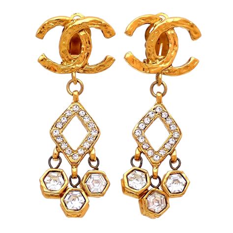 chanel earrings cc|authentic chanel cc earrings.